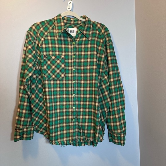 The doors upcycle button down raw hem - Picture 4 of 7